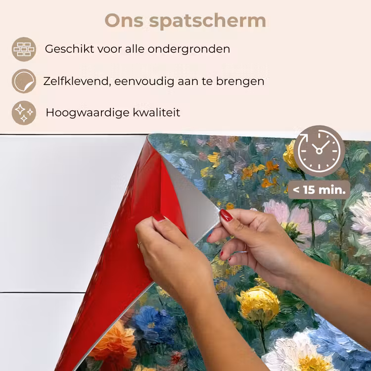 Close-up - Veld - Bloemen - Kleurrijk keuken achterwand spatscherm klein -spatscherm_NL