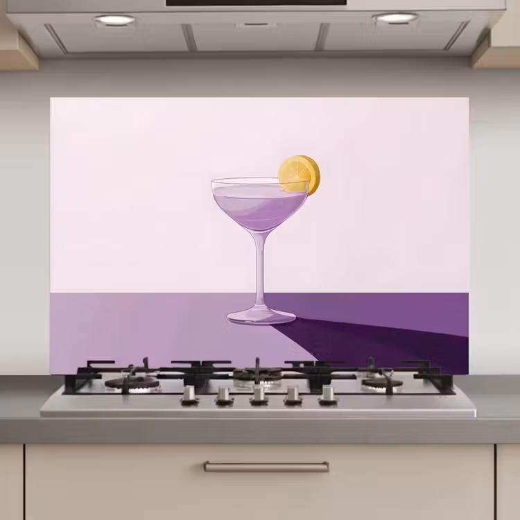 Cocktail - Paars - Minimalistisch - Citroen keuken achterwand spatscherm klein -3d_website