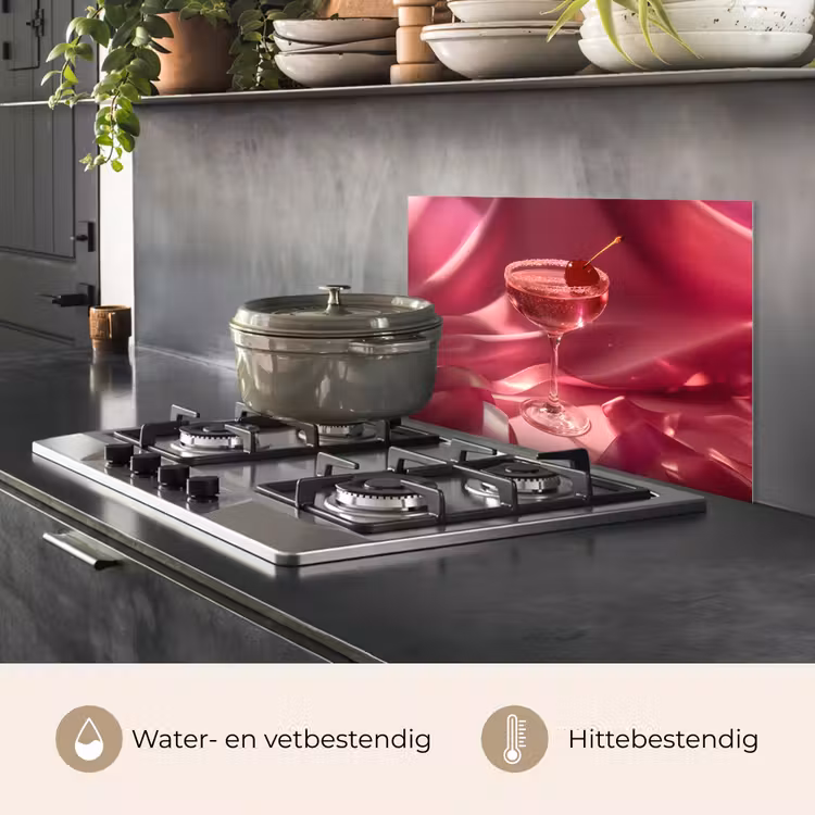 Cocktail - Pink - Luxe keuken achterwand spatscherm klein -usp_NL