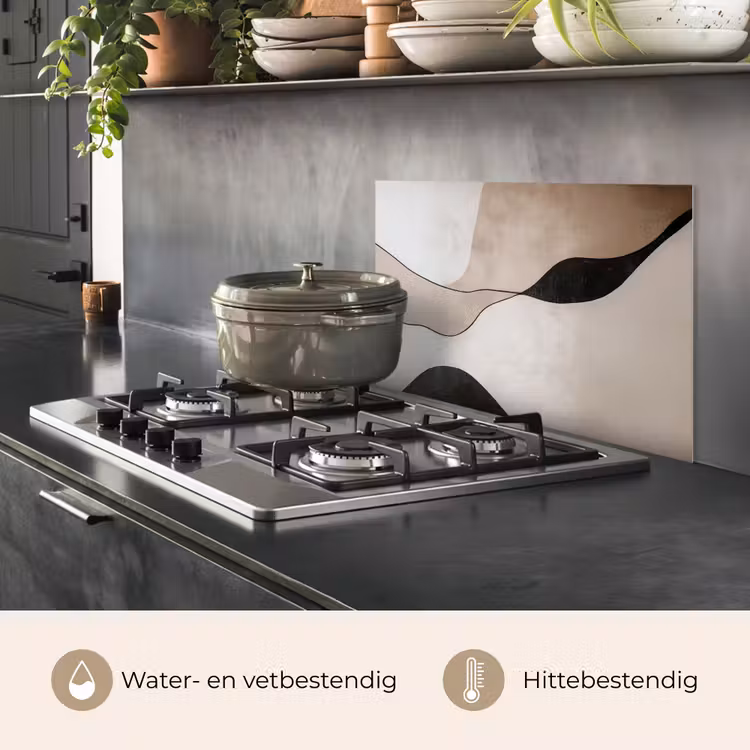 Contourlijnen - Abstracte landschap keuken achterwand spatscherm klein -usp_NL