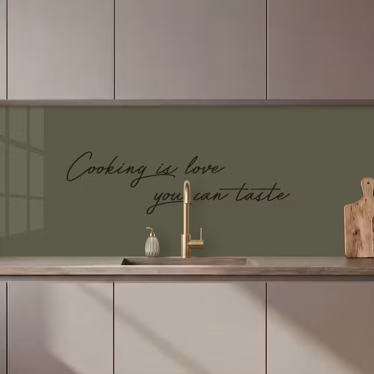 Keuken achterwand - Cooking is love you can taste