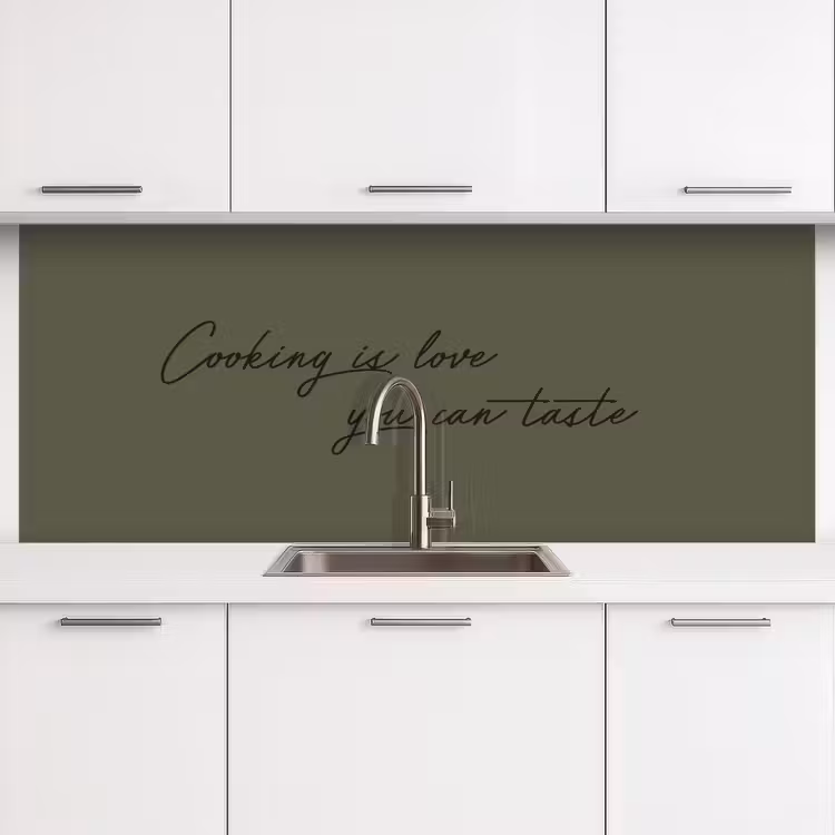 Cooking is love you can taste keuken achterwand 2 middel -3d