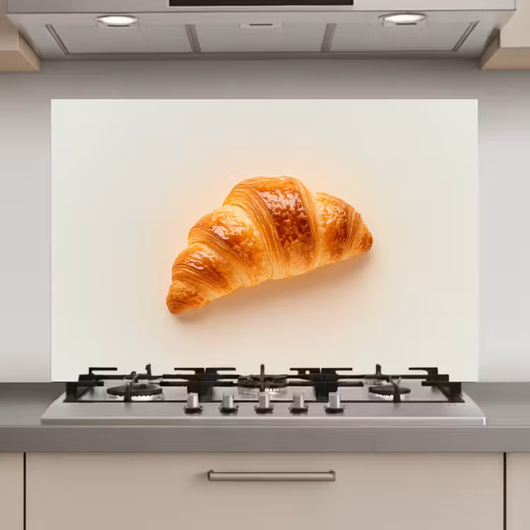 Croissant - Brood - Beige keuken achterwand spatscherm klein -3d_website