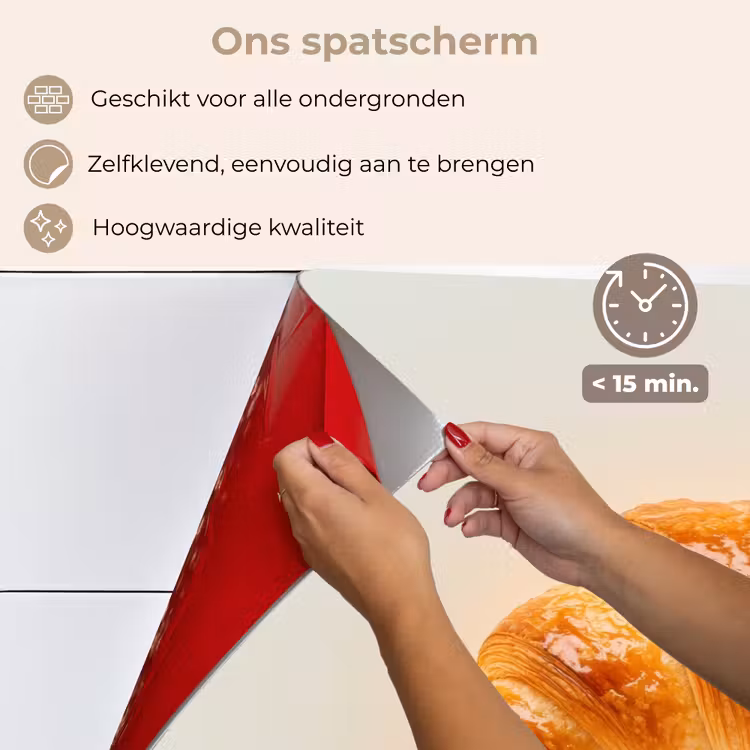 Croissant - Brood - Beige keuken achterwand spatscherm klein -spatscherm_NL