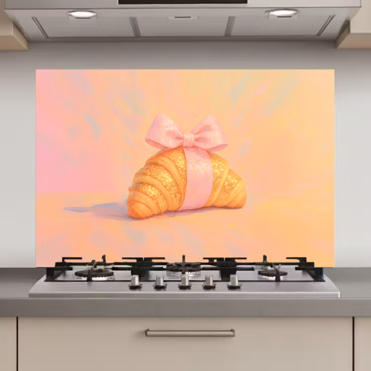 Croissant - Strik - Roze keuken achterwand spatscherm klein -3d_website