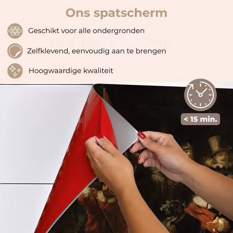 De Nachtwacht - Kunst - Oude meesters - Rembrandt keuken achterwand spatscherm klein -spatscherm_NL