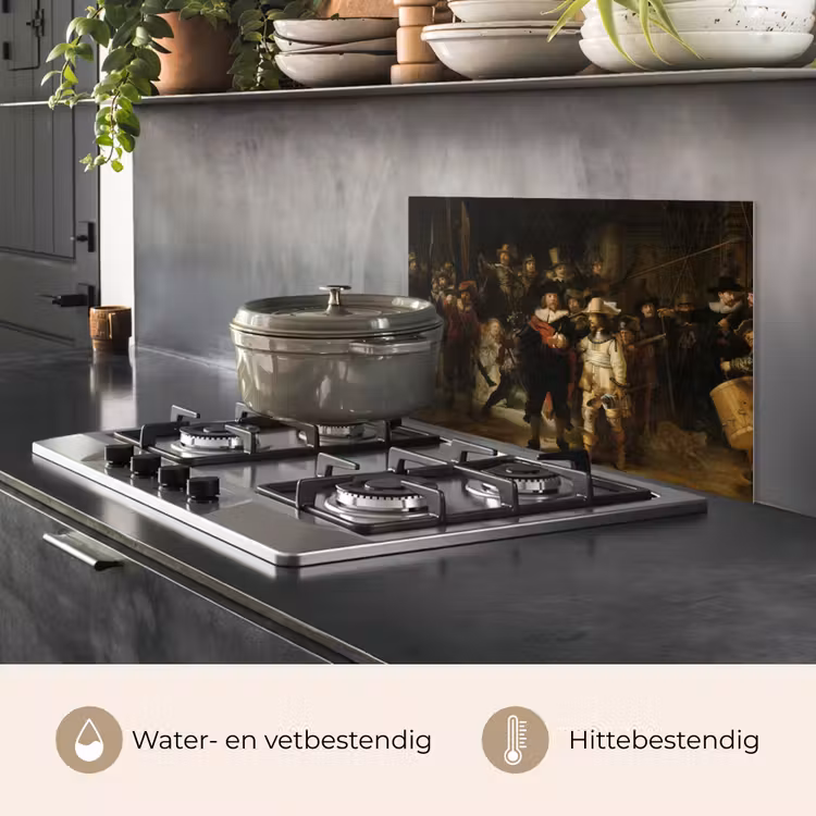 De Nachtwacht - Kunst - Oude meesters - Rembrandt keuken achterwand spatscherm klein -usp_NL