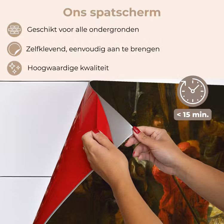 De Nachtwacht - Rembrandt van Rijn keuken achterwand spatscherm middel -spatscherm_NL
