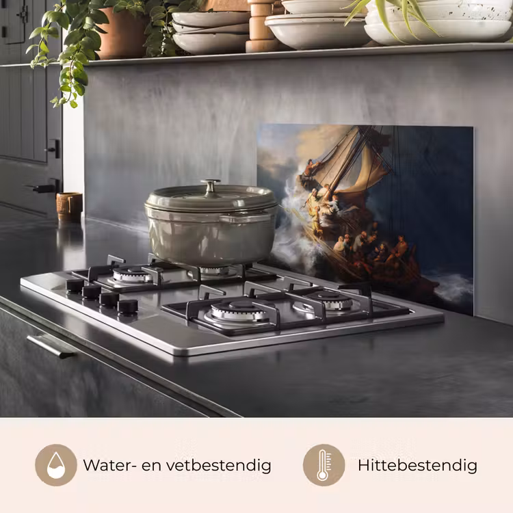 De storm op het meer van Galilea - Rembrandt van Rijn keuken achterwand spatscherm klein -usp_NL