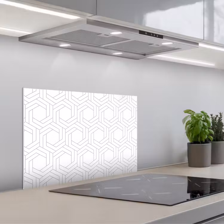Design - Geometrie - Patronen - Abstract keuken achterwand spatscherm klein 900 -3d_schuin