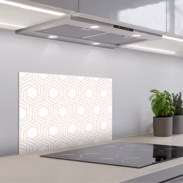 Design - Geometrie - Patroon keuken achterwand spatscherm klein 900 -3d_schuin