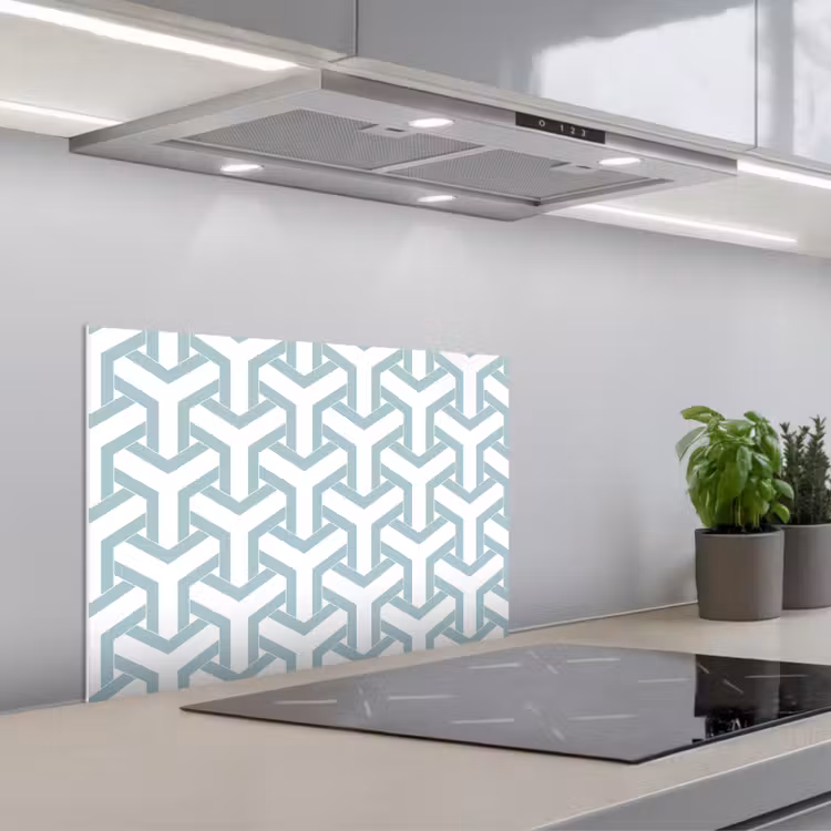 Design - Lijn - Patroon keuken achterwand spatscherm klein 900 -3d_schuin