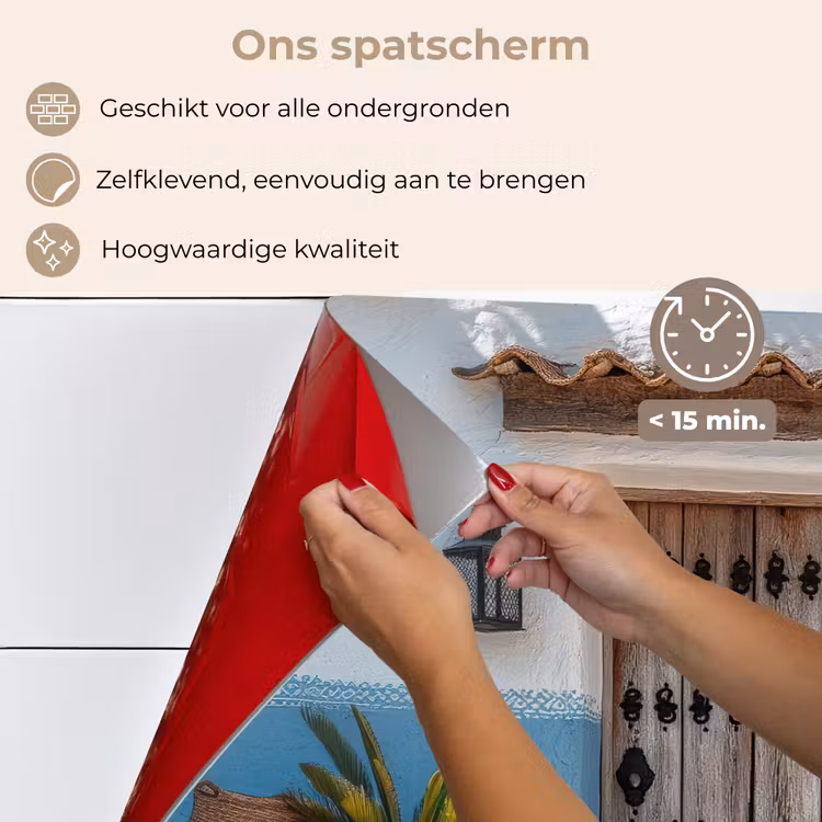 Deur - Manden - Planten keuken achterwand spatscherm klein -spatscherm_NL