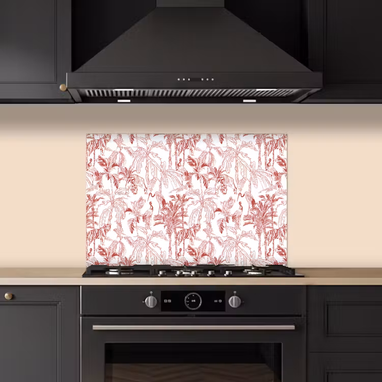 Dieren - Abstract - Rood keuken achterwand spatscherm klein 900 -sfeer1