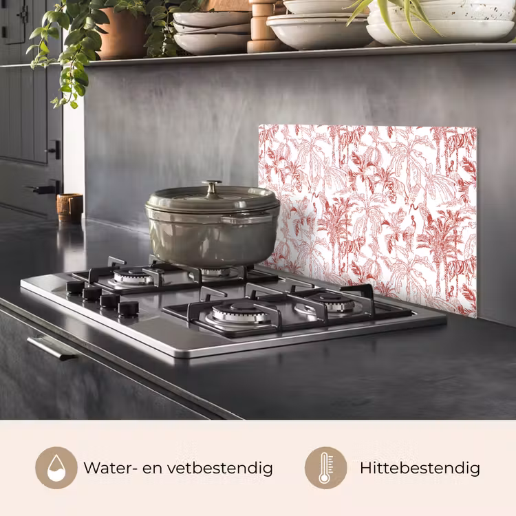 Dieren - Abstract - Rood keuken achterwand spatscherm klein 900 -usp_NL