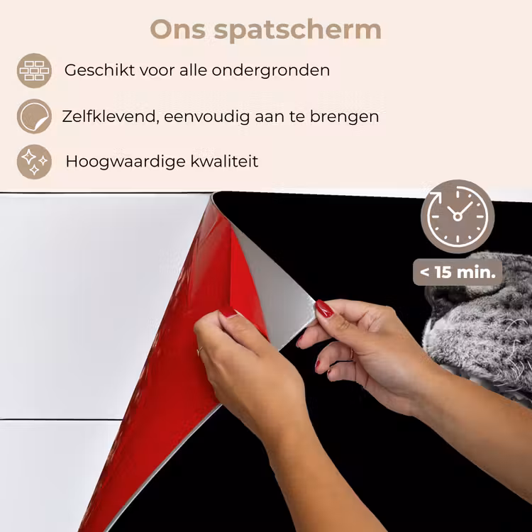 Dieren - Leeuw - Zwart - Wit - Portret keuken achterwand spatscherm klein -spatscherm_NL