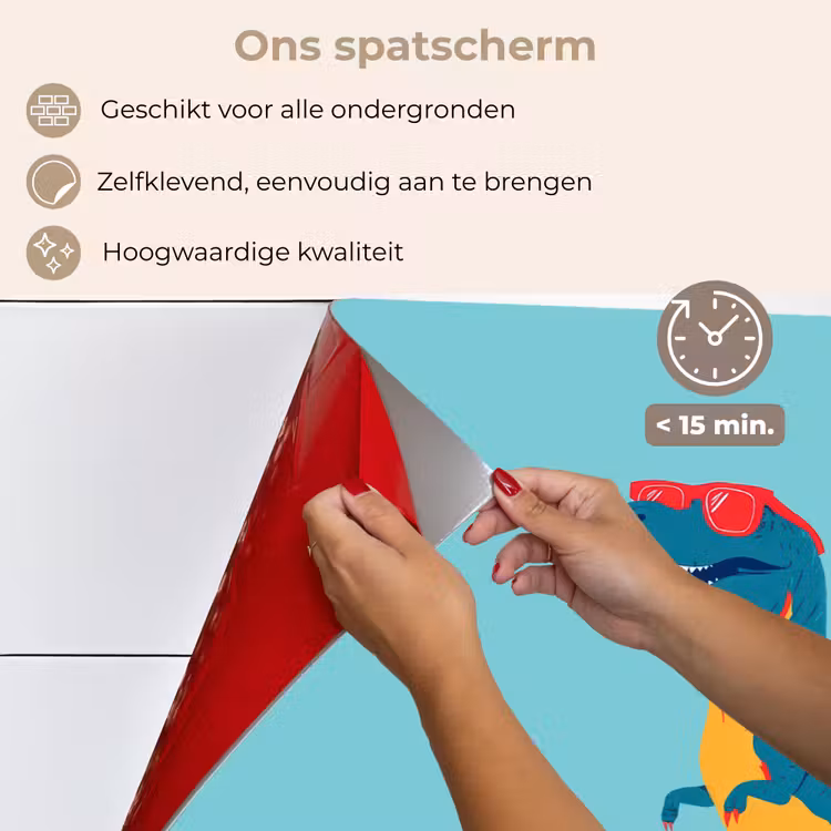 Dinosaurus - Blauw - Zonnebril keuken achterwand spatscherm klein -spatscherm_NL