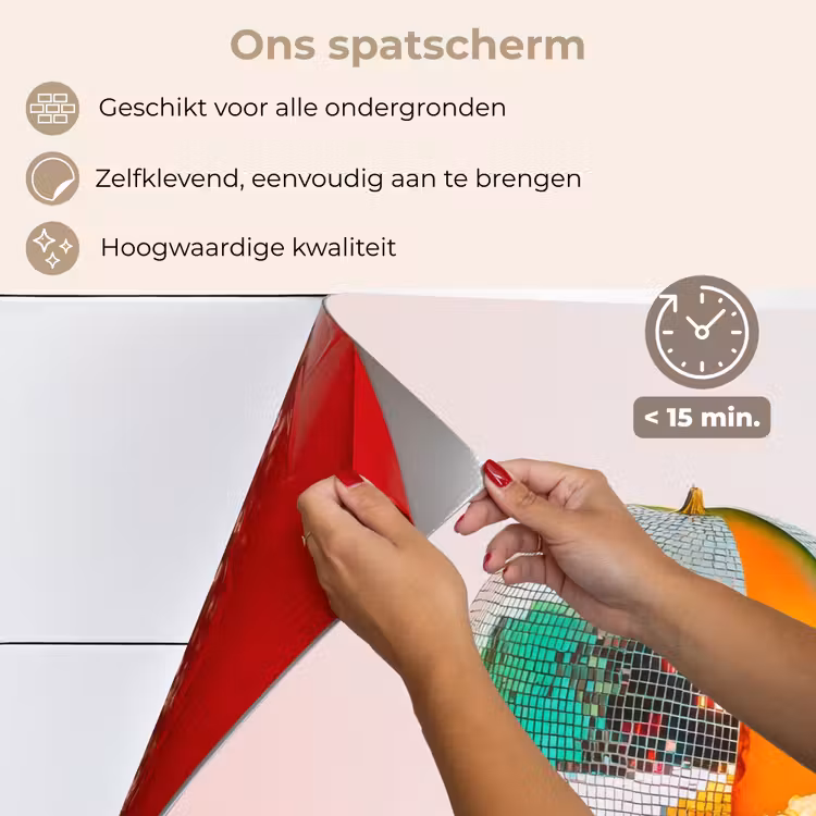 Disco - Discobal - Meloen - Pastel keuken achterwand spatscherm klein -spatscherm_NL