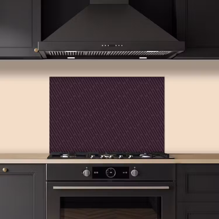 Donker - Paars - Patroon - Strepen keuken achterwand spatscherm klein 900 -sfeer1