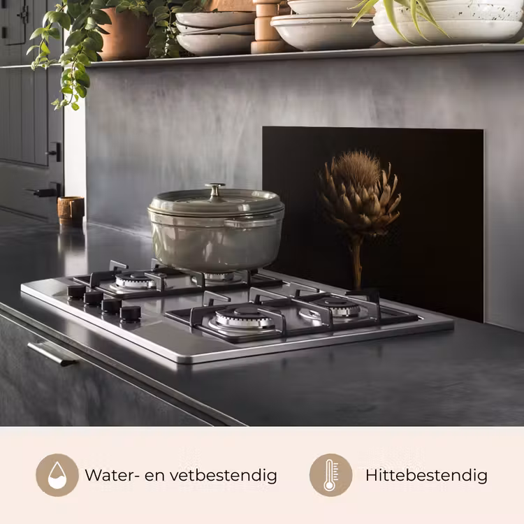 Donkerbruin - Bloem - Textuur - Artisjok keuken achterwand spatscherm klein -usp_NL