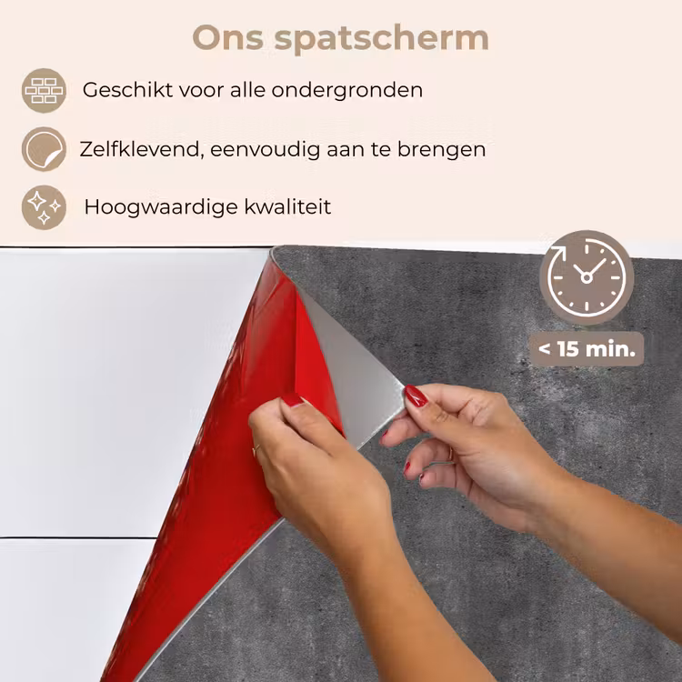 Donkergrijs - Ruw - Beton keuken achterwand spatscherm klein 900 -spatscherm_NL