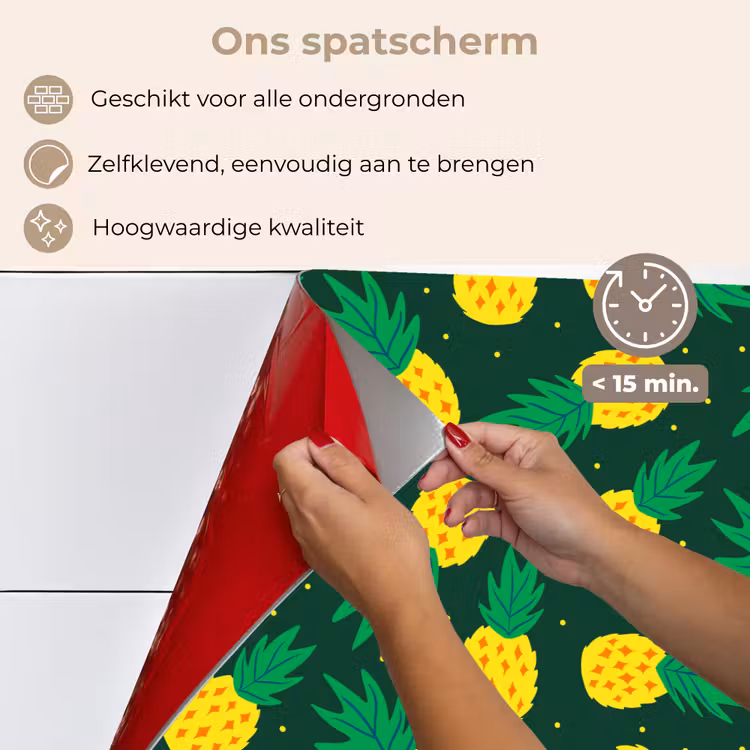 Donkergroen - Ananas - Bladeren keuken achterwand spatscherm klein 900 -spatscherm_NL