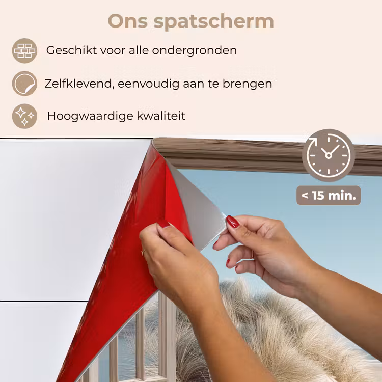 Doorkijk - Helmgras - Duinen - Zee - Landschap keuken achterwand spatscherm klein -spatscherm_NL