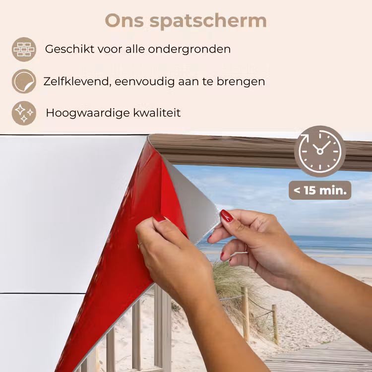Doorkijk - Strand - Duinen - Pad - Landschap keuken achterwand spatscherm klein -spatscherm_NL