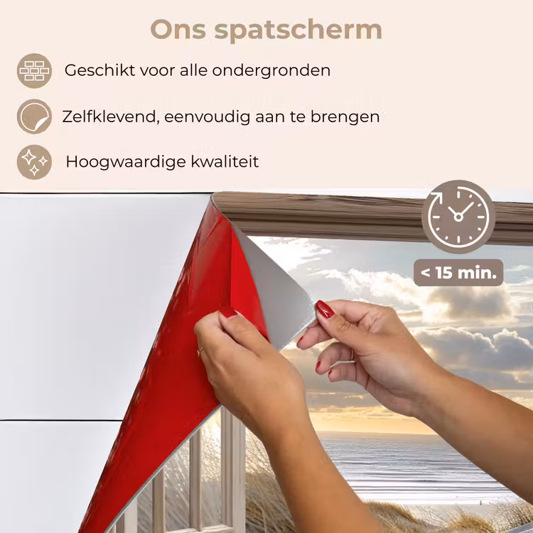 Doorkijk - Strand - Duinen - Zee - Natuur keuken achterwand spatscherm klein -spatscherm_NL