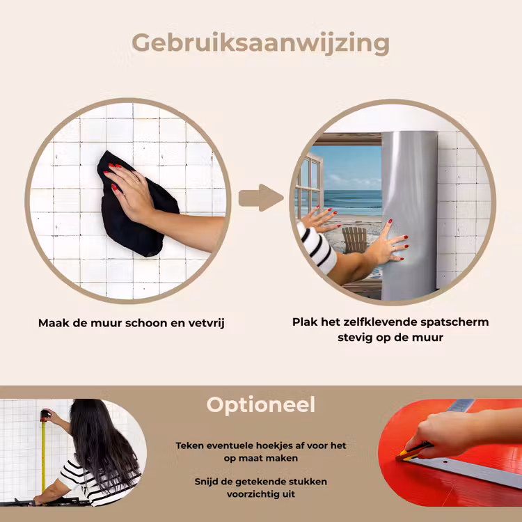 Doorkijk - Strandstoelen - Duinen - Zee - Natuur keuken achterwand spatscherm klein -gebruiksaanwijzing_NL