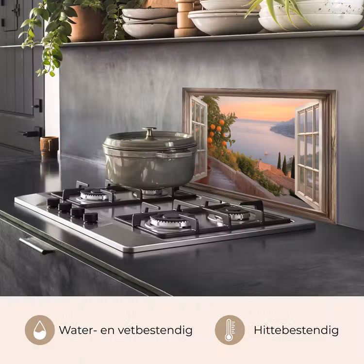 Doorkijk - Uitzicht - Meer - Landschap keuken achterwand spatscherm klein -usp_NL