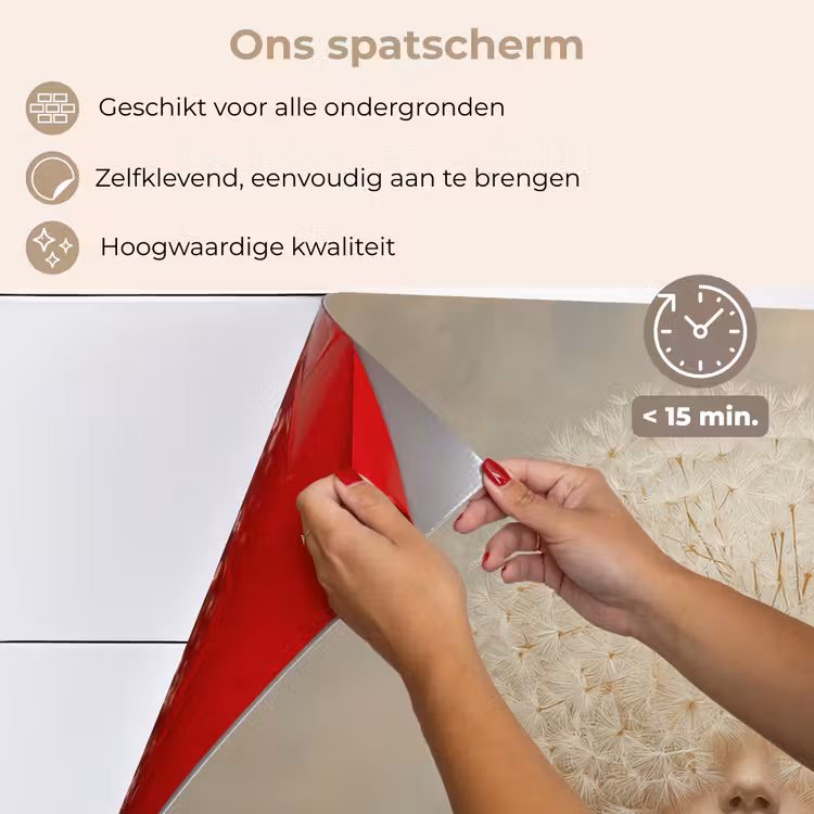 Dromerig - Beige - Paardenbloemzaadjes keuken achterwand spatscherm klein -spatscherm_NL