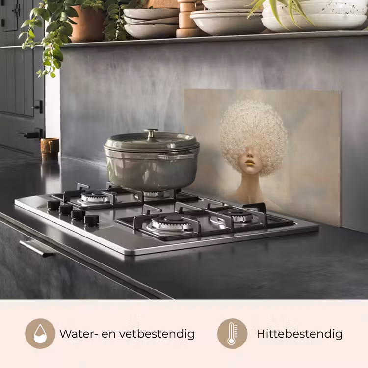 Dromerig - Beige - Paardenbloemzaadjes keuken achterwand spatscherm klein -usp_NL