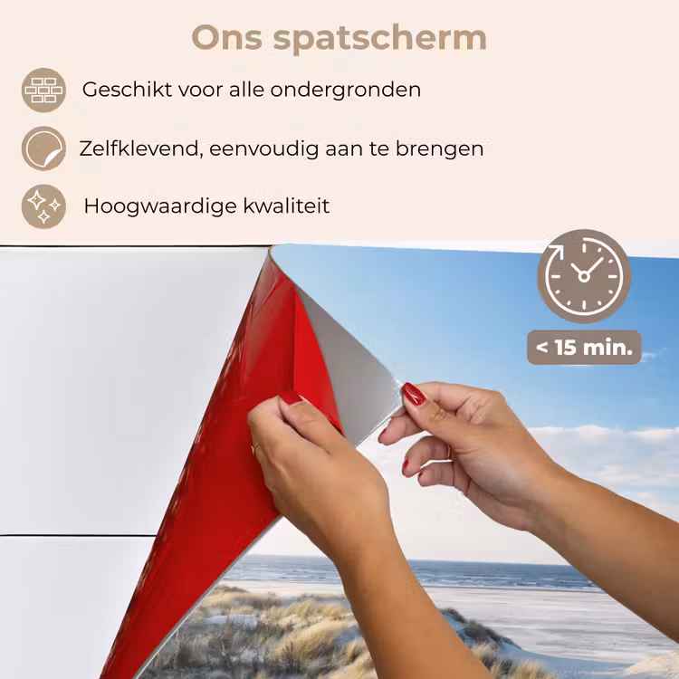Duin - Meeuw - Strand - Zee - Zon keuken achterwand spatscherm klein -spatscherm_NL
