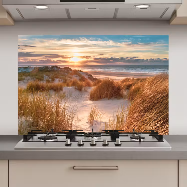 Duin - Planten - Zonsondergang - Strand - Zee keuken achterwand spatscherm klein -3d_website