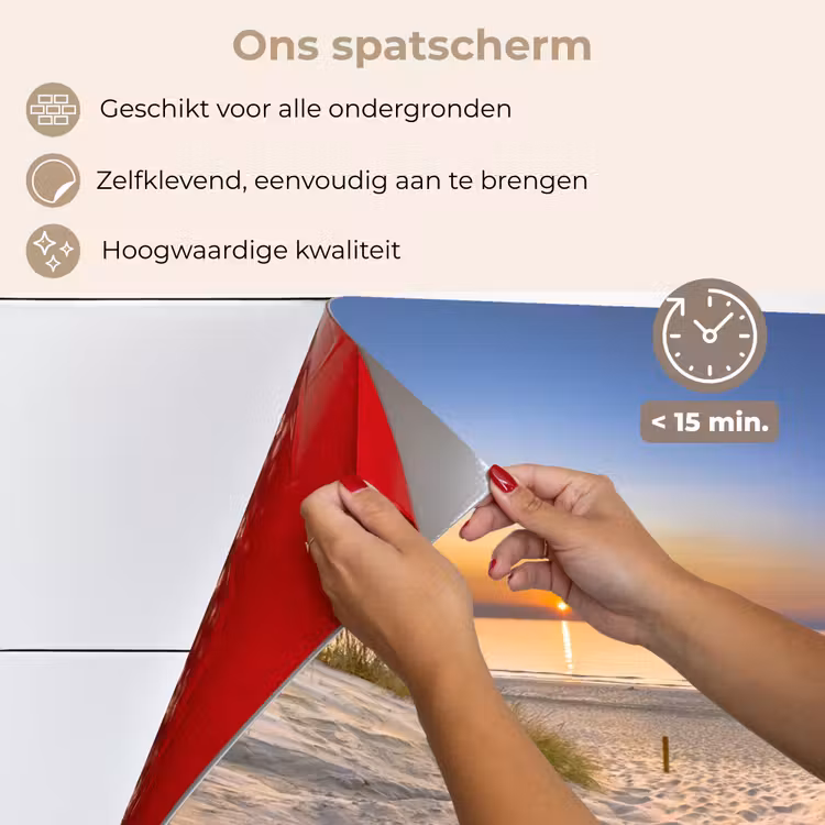Duin - Zonsondergang - Horizon - Strand - Gras keuken achterwand spatscherm klein -spatscherm_NL