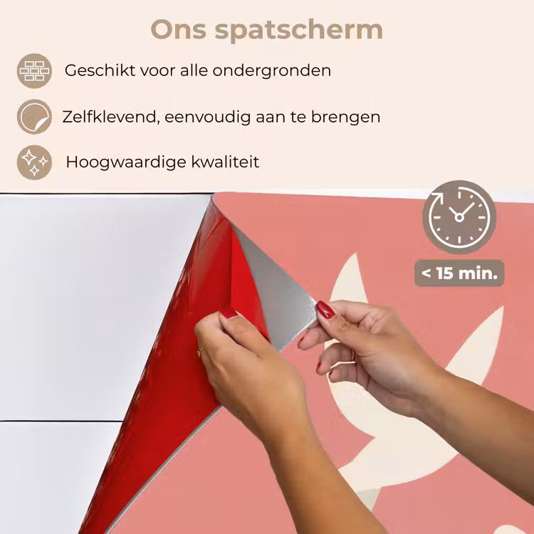 Duiven - Wit - Sierlijk keuken achterwand spatscherm klein -spatscherm_NL