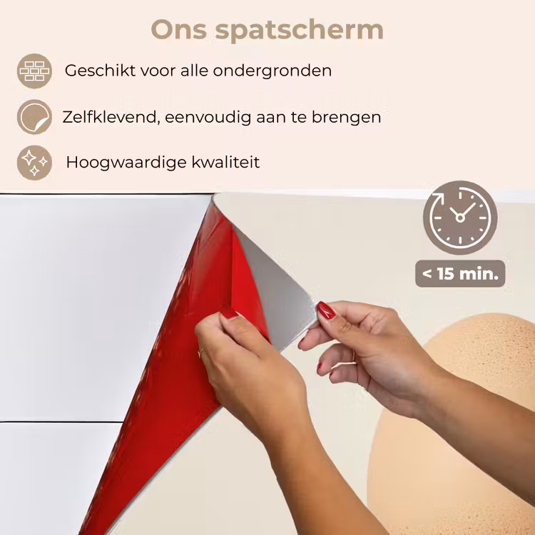 Ei - Beige - Ovaal - Egaal keuken achterwand spatscherm klein -spatscherm_NL