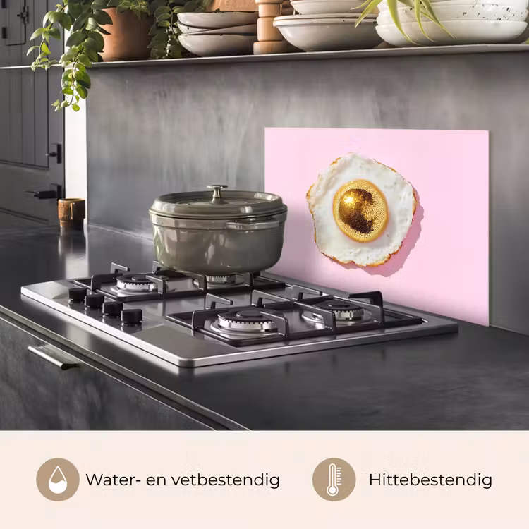 Ei - Disco - Ontbijt - Glitter keuken achterwand spatscherm klein -usp_NL