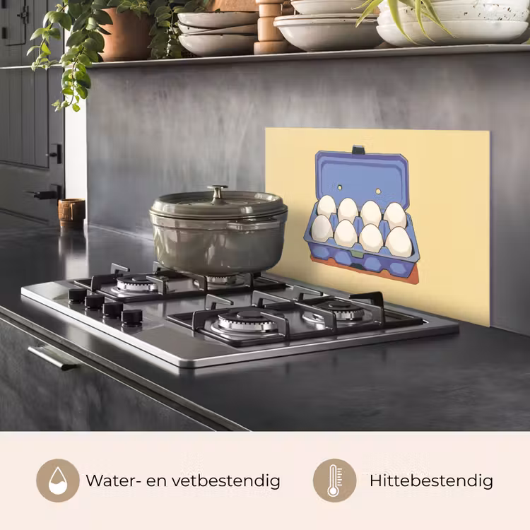 Eieren - Doos - Minimalistisch - Blauw keuken achterwand spatscherm klein -usp_NL
