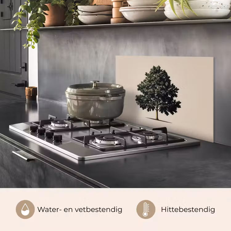 Eikenboom - Schaduw - Egaal keuken achterwand spatscherm klein -usp_NL