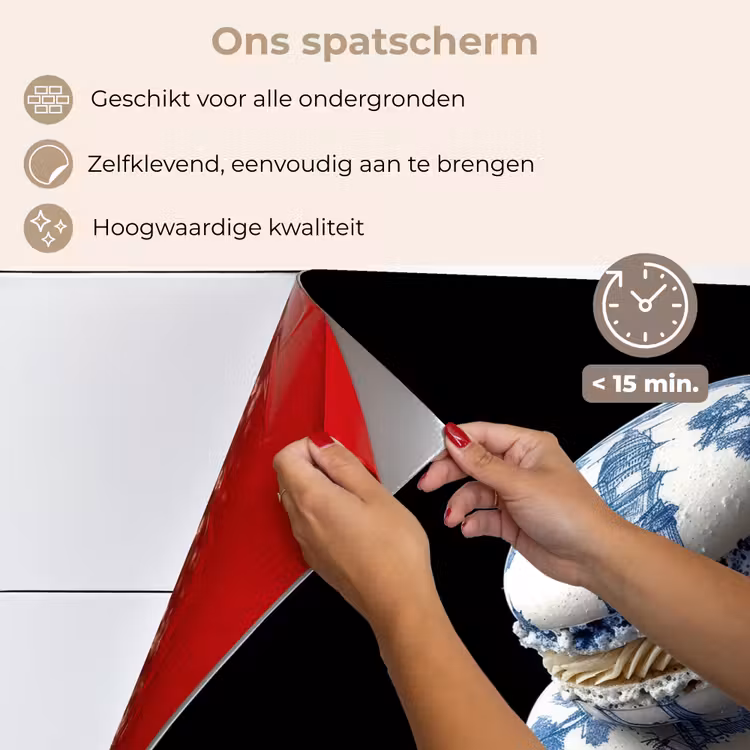 Eten - Macarons - Delfts blauw - Koekjes keuken achterwand spatscherm klein -spatscherm_NL