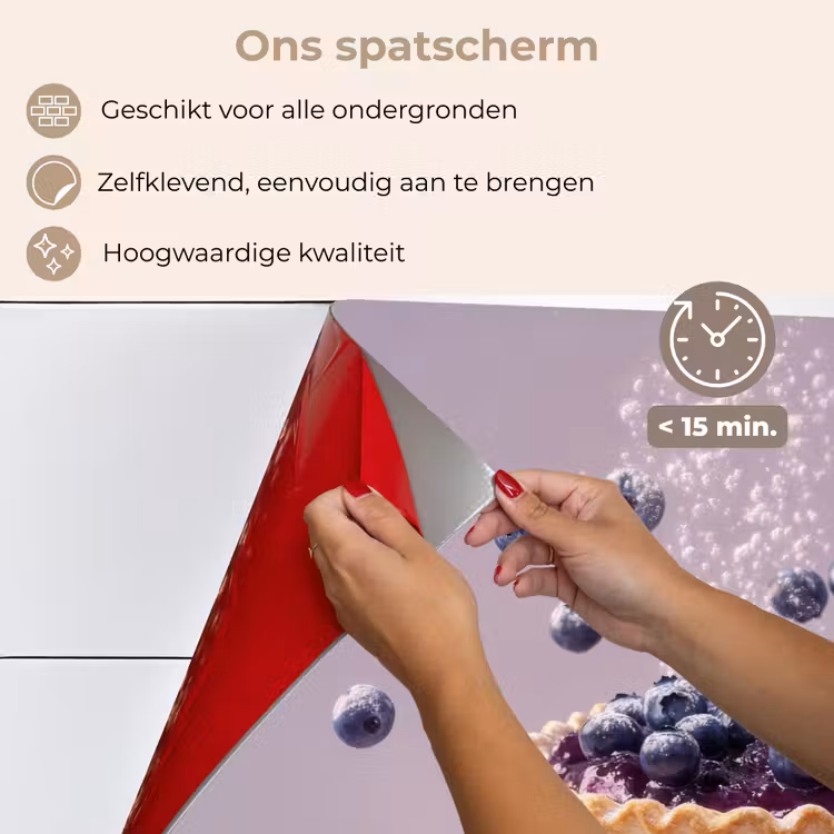 Eten - Taart - Bessen - Blauw keuken achterwand spatscherm klein -spatscherm_NL