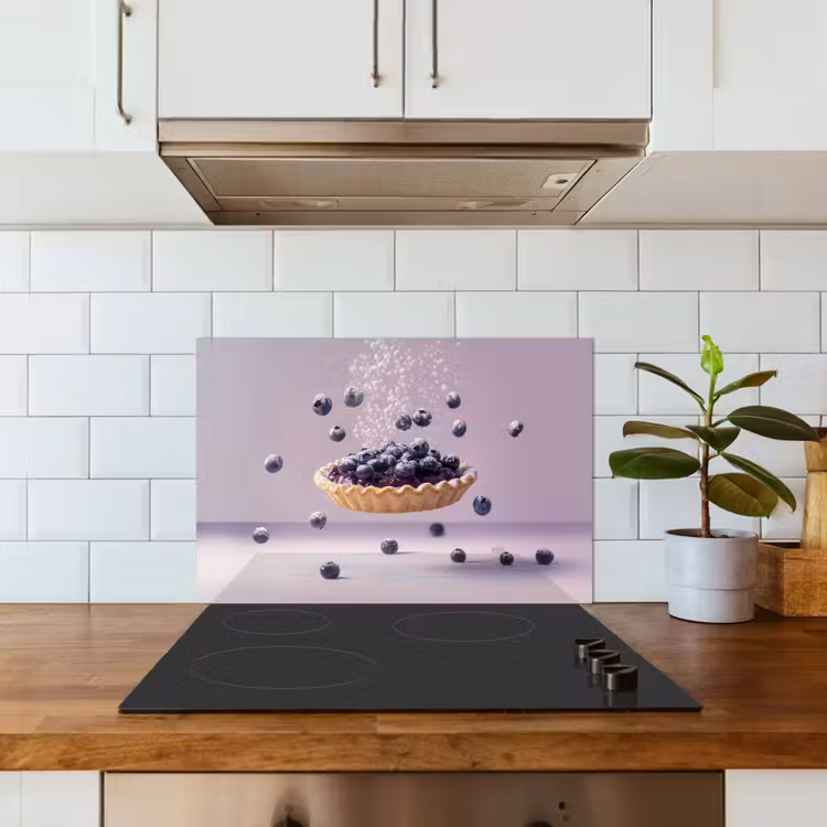 Eten - Taart - Bessen - Blauw keuken achterwand spatscherm klein -sfeer2