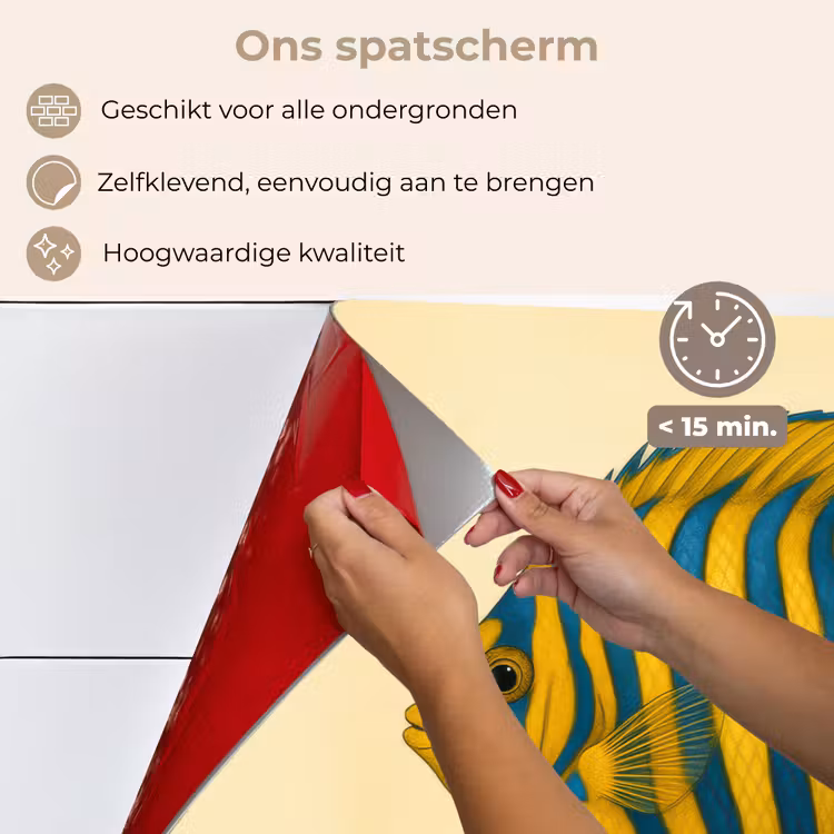 Felgeel - Vis - Strepen - Vinnen keuken achterwand spatscherm klein -spatscherm_NL