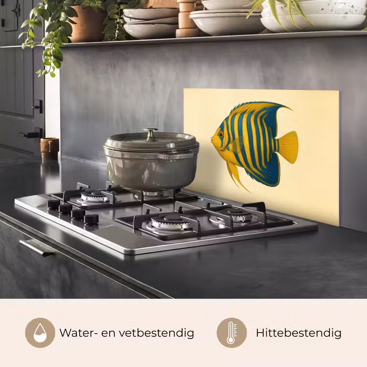 Felgeel - Vis - Strepen - Vinnen keuken achterwand spatscherm klein -usp_NL