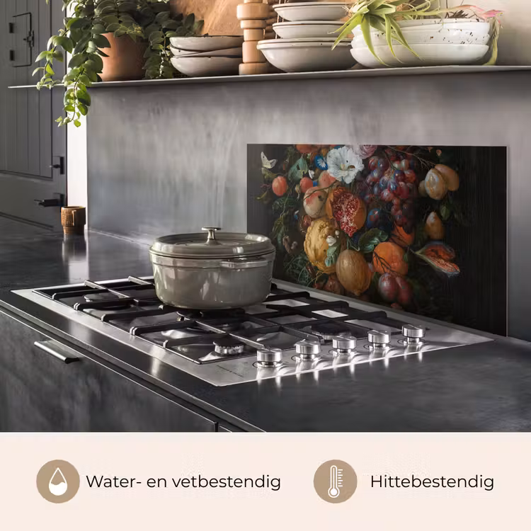 Festoen van vruchten en bloemen - Schilderij van Jan Davidsz. de Heem keuken achterwand spatscherm middel -usp_NL