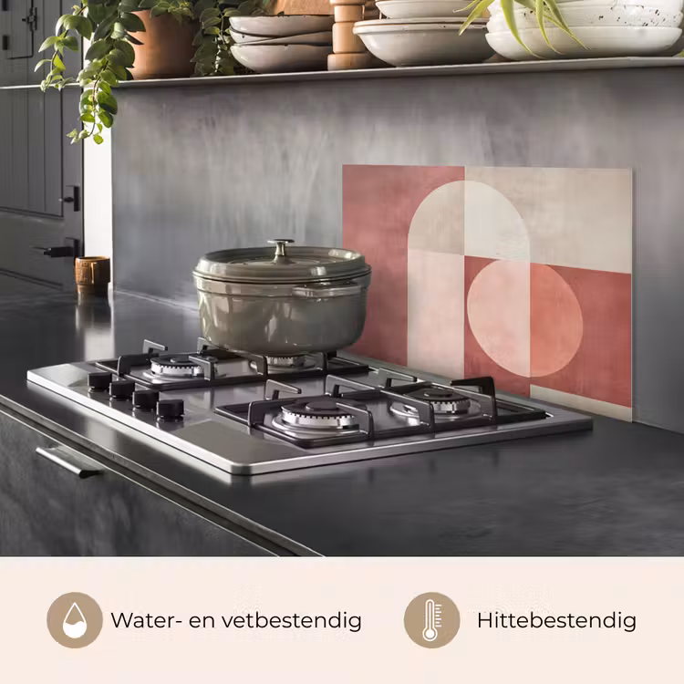 Figuren - Abstract - Roze keuken achterwand spatscherm klein -usp_NL