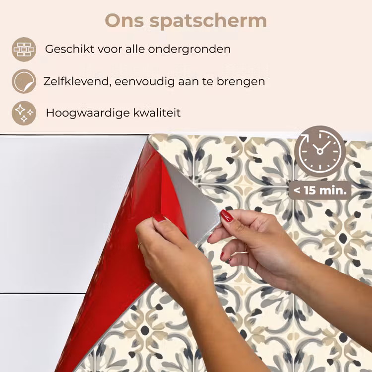 Floraal - Patroon - Kleurrijk keuken achterwand spatscherm klein 900 -spatscherm_NL