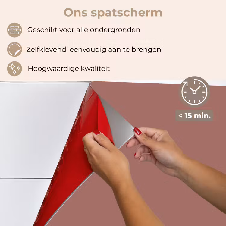 Fluistering van Fuchsia keuken achterwand spatscherm klein -spatscherm_NL